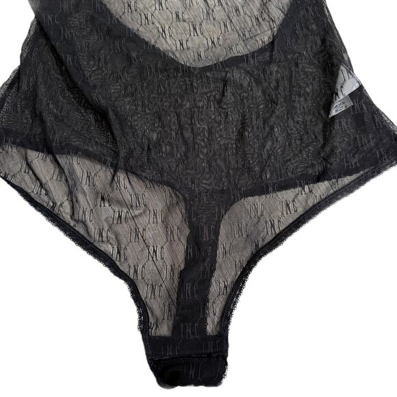 INC Concepts Logo Bodysuit Sheer Lace Cup Lingerie Teddy - Black Size XL - $50 - Picture 5 of 11
